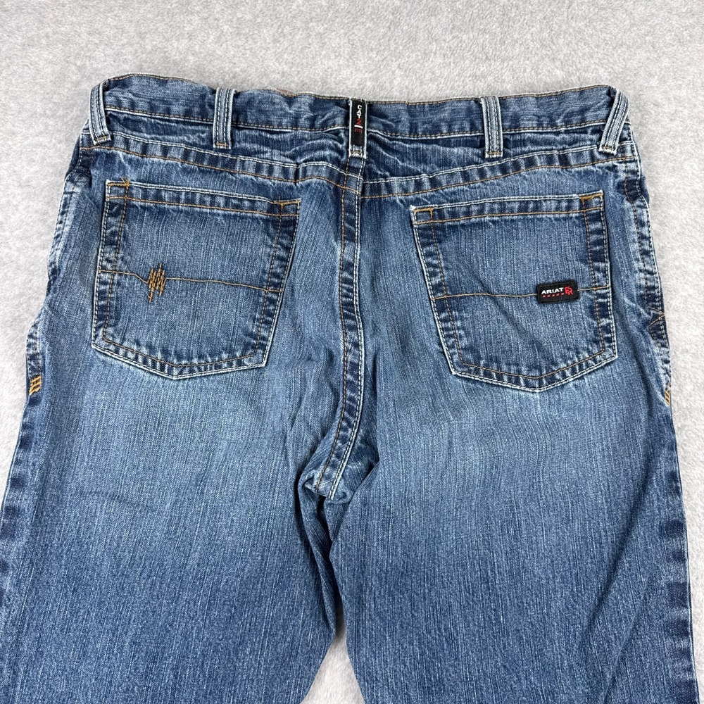 Ariat FR Jeans Men 40x33 Blue Denim M4 Boot Workwear Fire Resistant Lineman - Picture 4 of 13